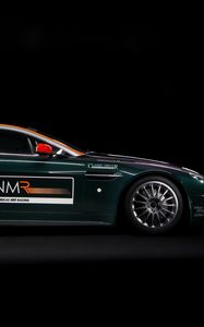 Preview wallpaper aston martin, v8, vantage, 2009, green, side view, sports, style