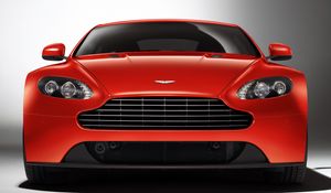 Preview wallpaper aston martin, v8, vantage, 2012, red, front view, auto