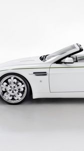 Preview wallpaper aston martin, v8, vantage, 2010, white, side view, style