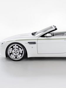 Preview wallpaper aston martin, v8, vantage, 2010, white, side view, style