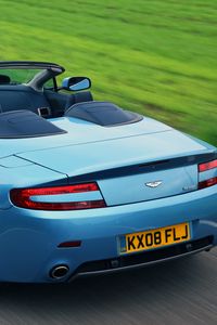 Preview wallpaper aston martin, v8, vantage, 2008, blue, rear view, style, speed