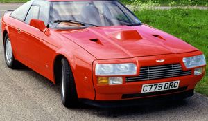 Preview wallpaper aston martin, v8, vantage, 1986, red, front view, car, retro