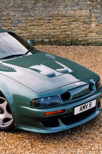 Preview wallpaper aston martin, v8, vantage, 1999, green, side view, auto