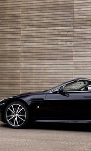 Preview wallpaper aston martin, v8, vantage, 2010, black, side view, auto, style