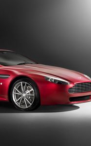 Preview wallpaper aston martin, v8, vantage, 2008, red, side view, style