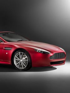 Preview wallpaper aston martin, v8, vantage, 2008, red, side view, style