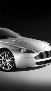 Preview wallpaper aston martin, v8, vantage, 2008, silver, side view, style