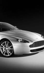 Preview wallpaper aston martin, v8, vantage, 2008, silver, side view, style