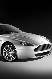 Preview wallpaper aston martin, v8, vantage, 2008, silver, side view, style