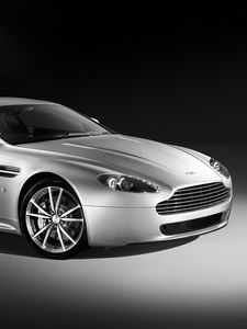 Preview wallpaper aston martin, v8, vantage, 2008, silver, side view, style