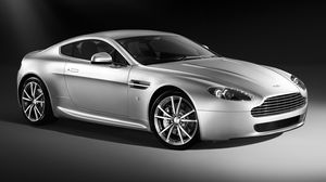Preview wallpaper aston martin, v8, vantage, 2008, silver, side view, style