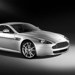 Preview wallpaper aston martin, v8, vantage, 2008, silver, side view, style