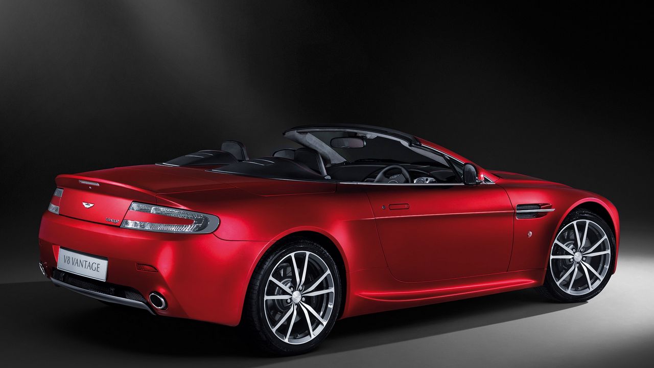 Wallpaper aston martin, v8, vantage, 2008, red, side view, style, cabriolet