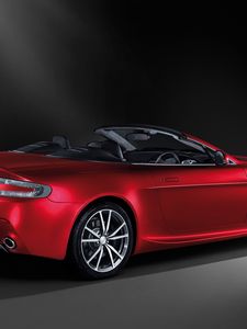 Preview wallpaper aston martin, v8, vantage, 2008, red, side view, style, cabriolet