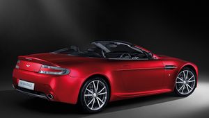 Preview wallpaper aston martin, v8, vantage, 2008, red, side view, style, cabriolet