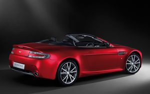 Preview wallpaper aston martin, v8, vantage, 2008, red, side view, style, cabriolet