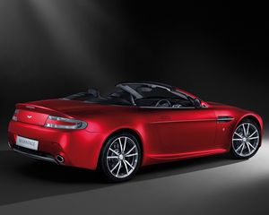 Preview wallpaper aston martin, v8, vantage, 2008, red, side view, style, cabriolet