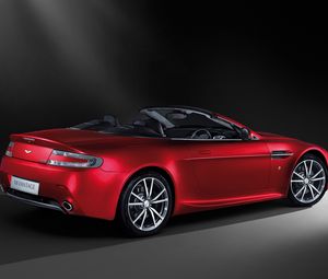 Preview wallpaper aston martin, v8, vantage, 2008, red, side view, style, cabriolet