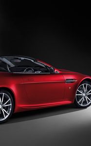 Preview wallpaper aston martin, v8, vantage, 2008, red, side view, style, cabriolet