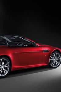 Preview wallpaper aston martin, v8, vantage, 2008, red, side view, style, cabriolet