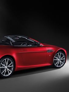 Preview wallpaper aston martin, v8, vantage, 2008, red, side view, style, cabriolet