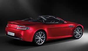 Preview wallpaper aston martin, v8, vantage, 2008, red, side view, style, cabriolet