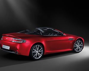 Preview wallpaper aston martin, v8, vantage, 2008, red, side view, style, cabriolet