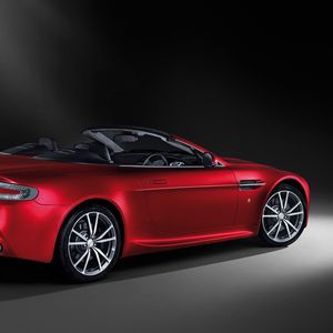 Preview wallpaper aston martin, v8, vantage, 2008, red, side view, style, cabriolet