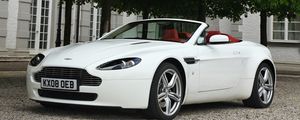 Preview wallpaper aston martin, v8, vantage, 2008, white, front view, style, cabriolet