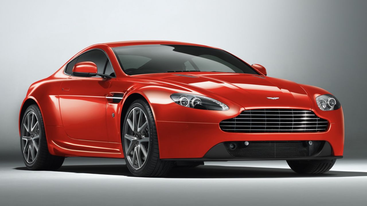 Wallpaper aston martin, v8, vantage, 2012, red, front view, style, auto