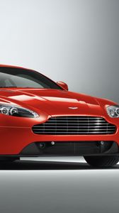 Preview wallpaper aston martin, v8, vantage, 2012, red, front view, style, auto