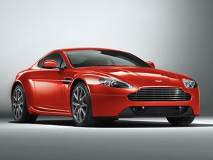 Preview wallpaper aston martin, v8, vantage, 2012, red, front view, style, auto