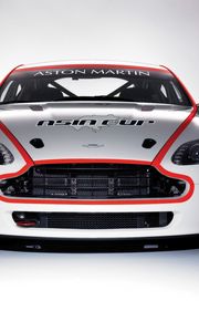 Preview wallpaper aston martin, v8, vantage, white, front view, style, car