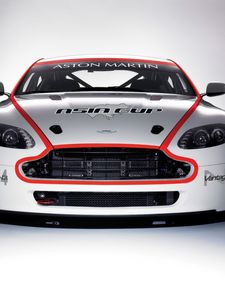 Preview wallpaper aston martin, v8, vantage, white, front view, style, car