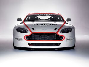 Preview wallpaper aston martin, v8, vantage, white, front view, style, car