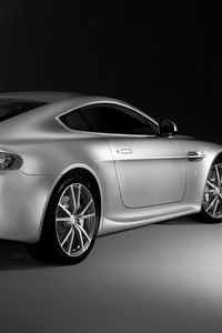 Preview wallpaper aston martin, v8, vantage, 2008, silver, side view, style, cars