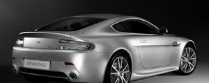 Preview wallpaper aston martin, v8, vantage, 2008, silver, side view, style, cars