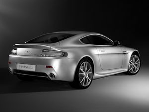 Preview wallpaper aston martin, v8, vantage, 2008, silver, side view, style, cars