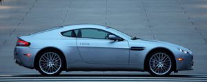 Preview wallpaper aston martin, v8, vantage, 2008, blue, side view, auto