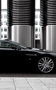 Preview wallpaper aston martin, v8, vantage, 2007, black, side view, style