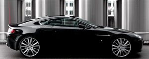 Preview wallpaper aston martin, v8, vantage, 2007, black, side view, style