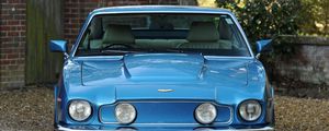 Preview wallpaper aston martin, v8, vantage, 1977, blue, front view, auto