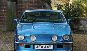 Preview wallpaper aston martin, v8, vantage, 1977, blue, front view, auto