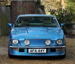 Preview wallpaper aston martin, v8, vantage, 1977, blue, front view, auto