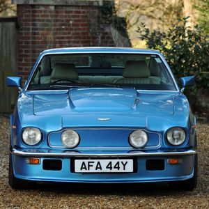 Preview wallpaper aston martin, v8, vantage, 1977, blue, front view, auto