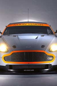 Preview wallpaper aston martin, v8, vantage, 2008, gray, front view, auto, style