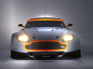 Preview wallpaper aston martin, v8, vantage, 2008, gray, front view, auto, style