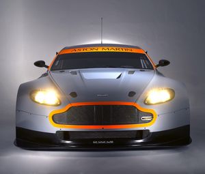 Preview wallpaper aston martin, v8, vantage, 2008, gray, front view, auto, style