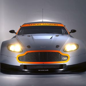 Preview wallpaper aston martin, v8, vantage, 2008, gray, front view, auto, style