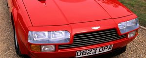 Preview wallpaper aston martin, v8, vantage, 1986, red, front view, auto